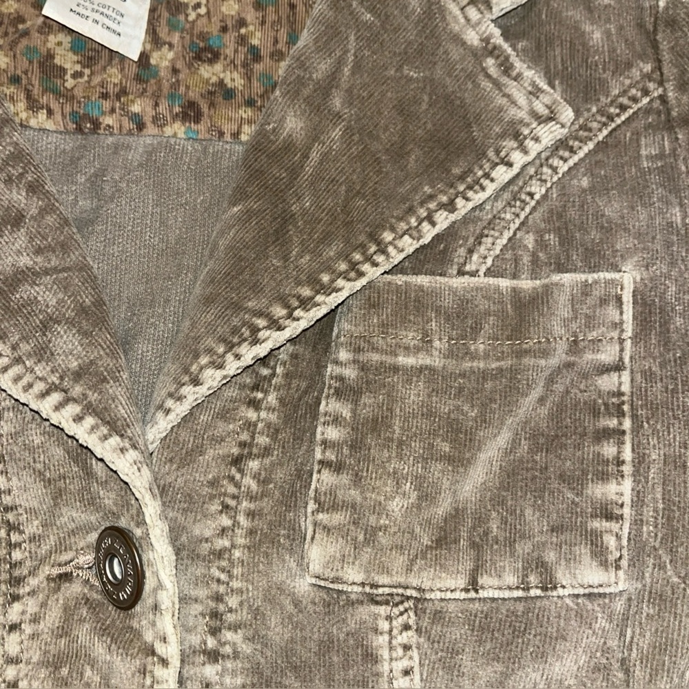 Z CAVARICCI Authentic Vintage Tan Corduroy Stretch Soft Distressed Jacket Blazer - Picture 8 of 15
